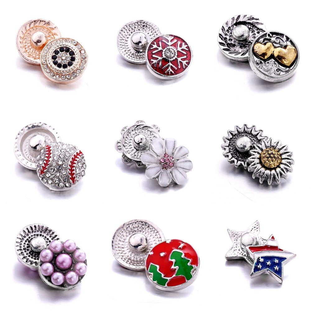 6096 Mini Rhinestone Snap Jewelry Charms for 12mm Snap Jewelry Pack of